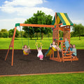 Drewniany Plac Zabaw Sunny Dale Backyard Discovery Ze zjeżdżalnią, Huśtawkami i Domkiem i Barem